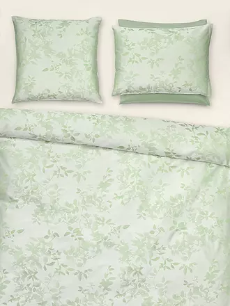 CHRISTIAN FISCHBACHER | Housse de couette en satin LEAVES VERSO 140x200cm Vert | 